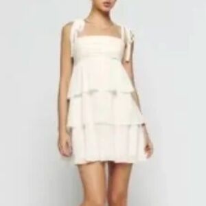Reformation Cream Layered Dress Sz XS